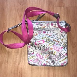Secondary Pink Coach Shoulder Bag